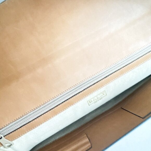 Vintage Bally Light Beige Monogram Office Document Case - Picture 9 of 14